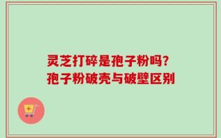 灵芝打碎是孢子粉吗？孢子粉破壳与破壁区别