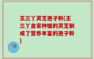 王三丫灵芝孢子粉(王三丫自家种植的灵芝制成了营养丰富的孢子粉)