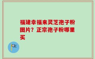 福建幸福来灵芝孢子粉图片？正宗孢子粉哪里买