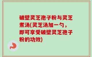 破壁灵芝孢子粉与灵芝煮汤(灵芝汤加一勺，即可享受破壁灵芝孢子粉的功效)