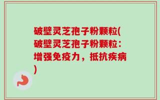 破壁灵芝孢子粉颗粒(破壁灵芝孢子粉颗粒：增强免疫力，抵抗疾病)