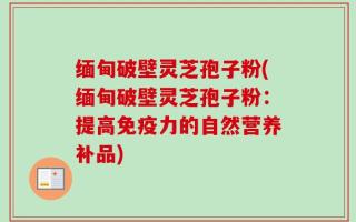 缅甸破壁灵芝孢子粉(缅甸破壁灵芝孢子粉：提高免疫力的自然营养补品)