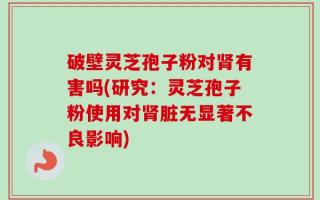 破壁灵芝孢子粉对肾有害吗(研究：灵芝孢子粉使用对肾脏无显著不良影响)