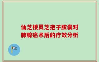 仙芝楼灵芝孢子胶囊对肺腺癌术后的疗效分析