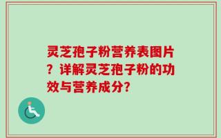 灵芝孢子粉营养表图片？详解灵芝孢子粉的功效与营养成分？