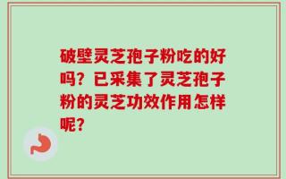 破壁灵芝孢子粉吃的好吗？已采集了灵芝孢子粉的灵芝功效作用怎样呢？