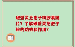 破壁灵芝孢子粉胶囊图片？了解破壁灵芝孢子粉的功效和作用？