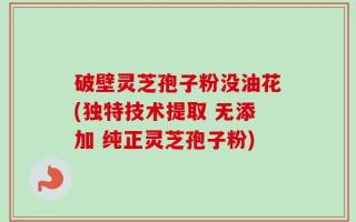 破壁灵芝孢子粉没油花(独特技术提取 无添加 纯正灵芝孢子粉)