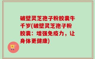 破壁灵芝孢子粉胶囊牛千岁(破壁灵芝孢子粉胶囊：增强免疫力，让身体更健康)