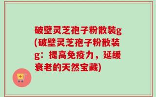 破壁灵芝孢子粉散装g(破壁灵芝孢子粉散装g：提高免疫力，延缓衰老的天然宝藏)