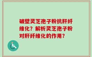 破壁灵芝孢子粉抗肝纤维化？解析灵芝孢子粉对肝纤维化的作用？