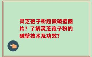 灵芝孢子粉超微破壁图片？了解灵芝孢子粉的破壁技术及功效？