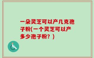 一朵灵芝可以产几克孢子粉(一个灵芝可以产多少孢子粉？)