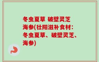 冬虫夏草 破壁灵芝 海参(壮阳滋补食材：冬虫夏草、破壁灵芝、海参)