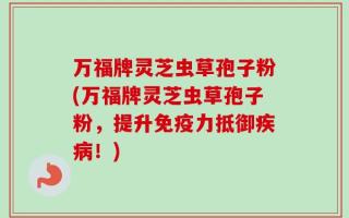 万福牌灵芝虫草孢子粉(万福牌灵芝虫草孢子粉，提升免疫力抵御疾病！)