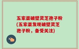 五家渠破壁灵芝孢子粉(五家渠发现破壁灵芝孢子粉，备受关注)