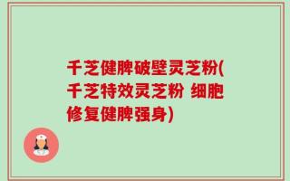 千芝健脾破壁灵芝粉(千芝特效灵芝粉 细胞修复健脾强身)