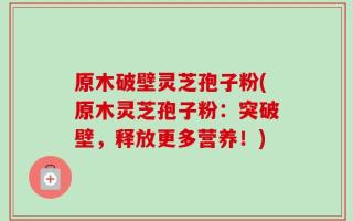 原木破壁灵芝孢子粉(原木灵芝孢子粉：突破壁，释放更多营养！)