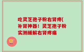 吃灵芝孢子粉右肾疼(补肾神器！灵芝孢子粉实测缓解右肾疼痛
