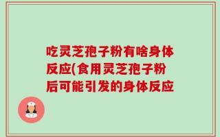 吃灵芝孢子粉有啥身体反应(食用灵芝孢子粉后可能引发的身体反应
