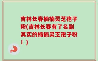 吉林长春楠楠灵芝孢子粉(吉林长春有了名副其实的楠楠灵芝孢子粉！)