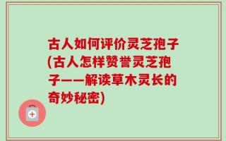 古人如何评价灵芝孢子(古人怎样赞誉灵芝孢子——解读草木灵长的奇妙秘密)