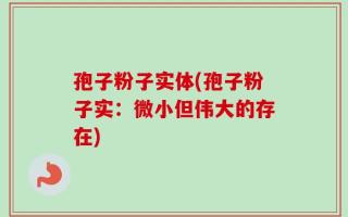 孢子粉子实体(孢子粉子实：微小但伟大的存在)