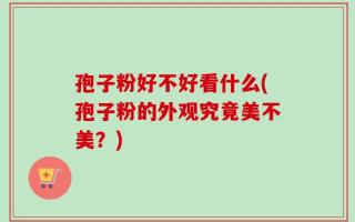 孢子粉好不好看什么(孢子粉的外观究竟美不美？)
