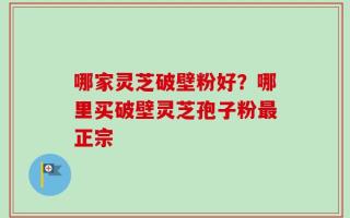 哪家灵芝破壁粉好？哪里买破壁灵芝孢子粉最正宗