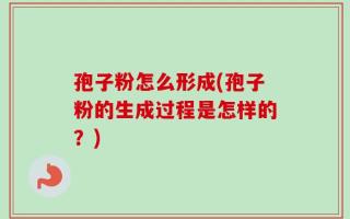孢子粉怎么形成(孢子粉的生成过程是怎样的？)