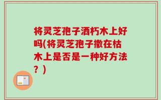 将灵芝孢子洒朽木上好吗(将灵芝孢子撒在枯木上是否是一种好方法？)