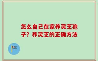 怎么自己在家养灵芝孢子？养灵芝的正确方法