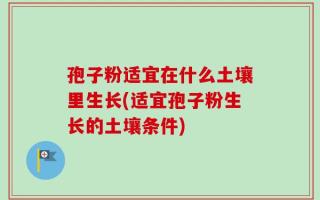 孢子粉适宜在什么土壤里生长(适宜孢子粉生长的土壤条件)