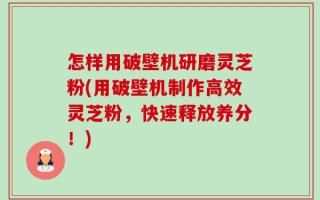怎样用破壁机研磨灵芝粉(用破壁机制作高效灵芝粉，快速释放养分！)