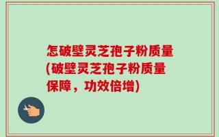 怎破壁灵芝孢子粉质量(破壁灵芝孢子粉质量保障，功效倍增)