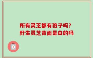 所有灵芝都有孢子吗？野生灵芝背面是白的吗