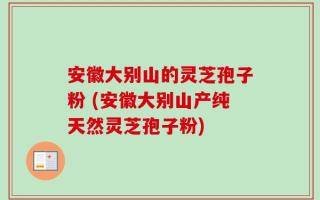 安徽大别山的灵芝孢子粉 (安徽大别山产纯天然灵芝孢子粉)