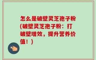 怎么是破壁灵芝孢子粉(破壁灵芝孢子粉：打破壁增效，提升营养价值！)