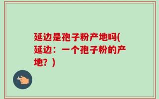 延边是孢子粉产地吗(延边：一个孢子粉的产地？)