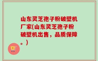 山东灵芝孢子粉破壁机厂家(山东灵芝孢子粉破壁机出售，品质保障。)