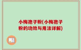 小梅孢子粉(小梅孢子粉的功效与用法详解)