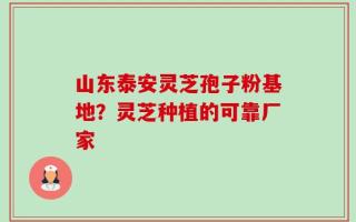 山东泰安灵芝孢子粉基地？灵芝种植的可靠厂家