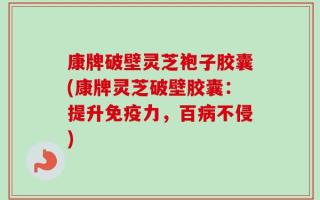 康牌破壁灵芝袍子胶囊(康牌灵芝破壁胶囊：提升免疫力，百病不侵)
