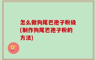怎么做狗尾巴孢子粉级(制作狗尾巴孢子粉的方法)