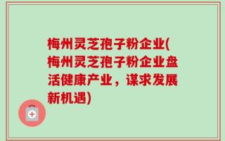 梅州灵芝孢子粉企业(梅州灵芝孢子粉企业盘活健康产业，谋求发展新机遇)