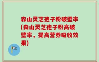 森山灵芝孢子粉破壁率(森山灵芝孢子粉高破壁率，提高营养吸收效果)