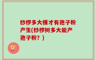 桫椤多大棵才有孢子粉产生(桫椤树多大能产孢子粉？)