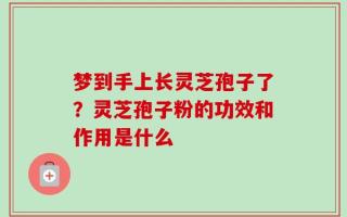 梦到手上长灵芝孢子了？灵芝孢子粉的功效和作用是什么