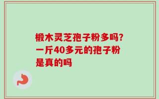 椴木灵芝孢子粉多吗？一斤40多元的孢子粉是真的吗