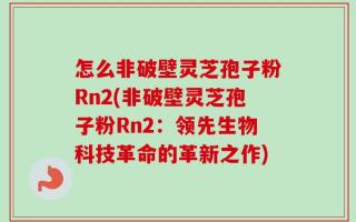 怎么非破壁灵芝孢子粉Rn2(非破壁灵芝孢子粉Rn2：领先生物科技革命的革新之作)